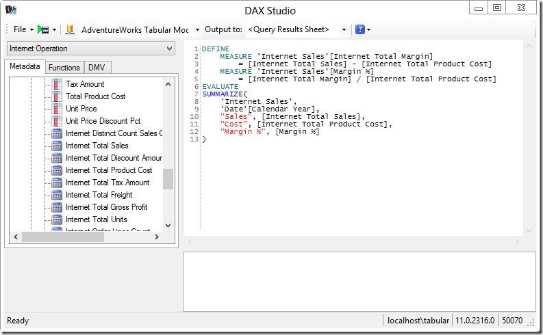 DAX Studio - SQLBI