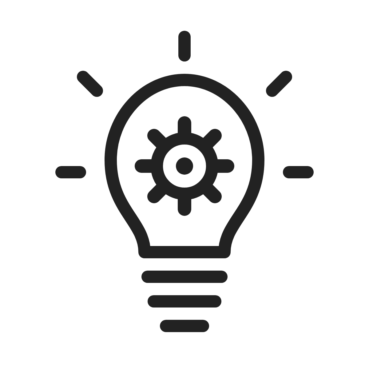 Light bulb with a gear inside