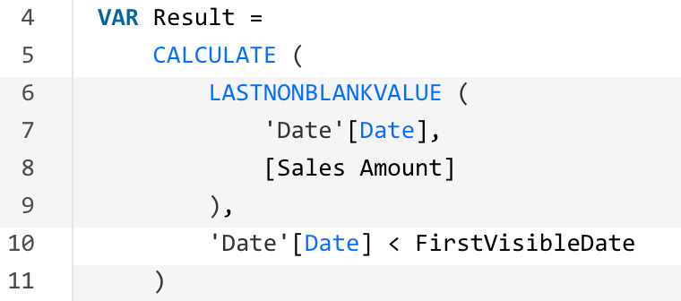 Analyzing performance of LASTNONBLANK